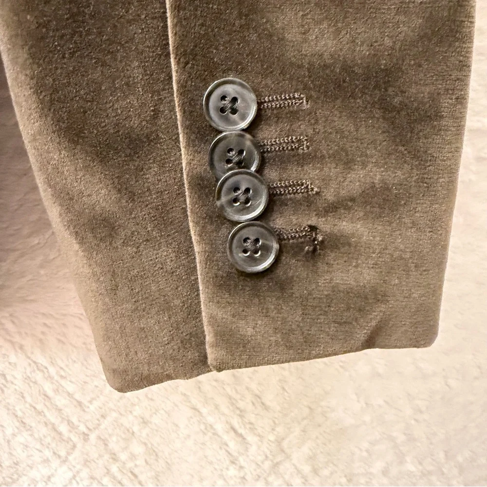 Vintage Dolce & Gabbana Men's Olive Blazer‎ | Cotton Suede | Size 44